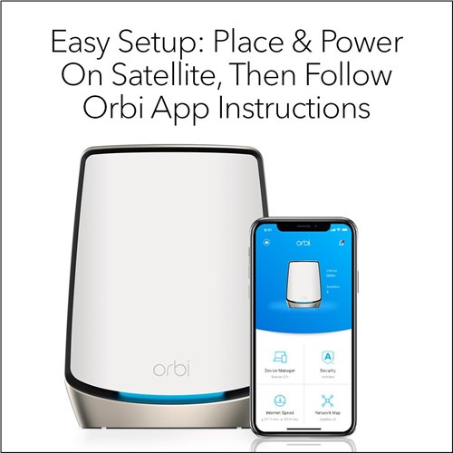 NETGEAR Orbi RBS860 AX6000 Tri-band Mesh Wi-Fi 6 System Add-on Satellite
