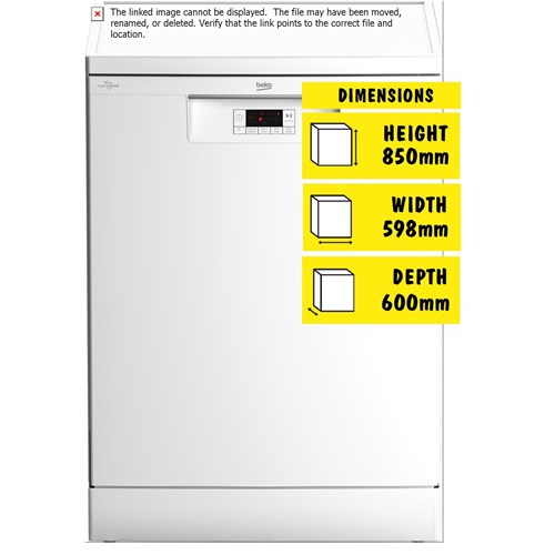 Beko BDFB1410W 14 Place Setting Freestanding Dishwasher (White)