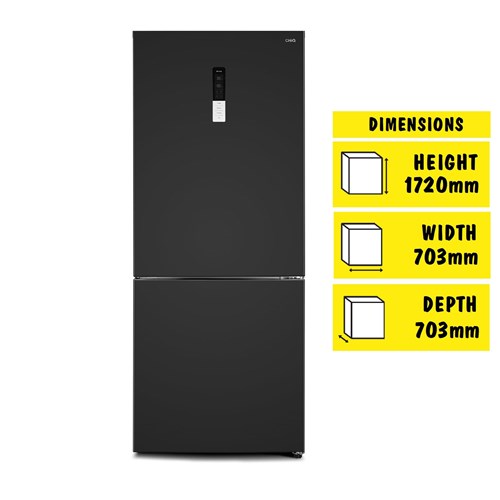 CHiQ CBM393NB3 396L Bottom Mount Fridge (Black)