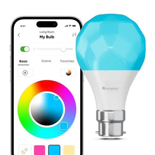 Nanoleaf Essentials B22 Smart Bulb (3 Pack) [Matter Compatible]