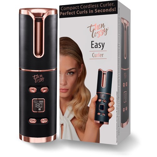 Thin Lizzy Ucurl Auto Hair Curler (Black & Rose Gold)