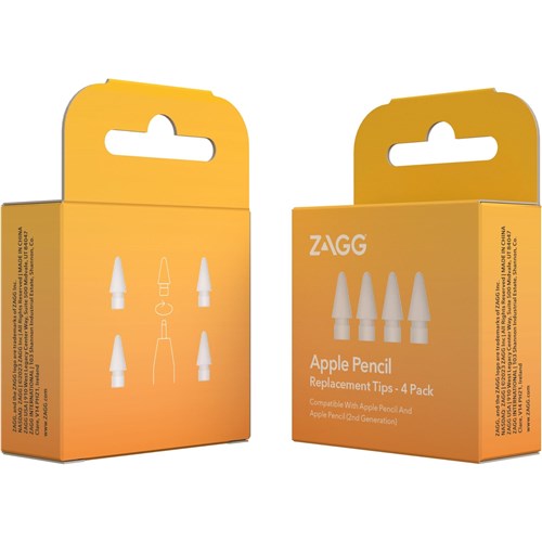 Zagg Apple Pencil Replacement Tips 4 Pack (White)