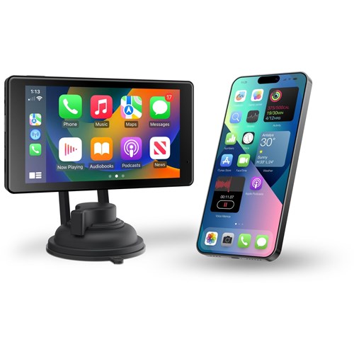 Kapture KPT-W51 Wireless 5' Apple Carplay Android Auto Navigation with  Dash Camera