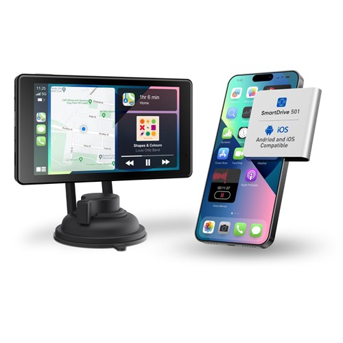 Kapture KPT-W51 Wireless 5' Apple Carplay Android Auto Navigation with  Dash Camera