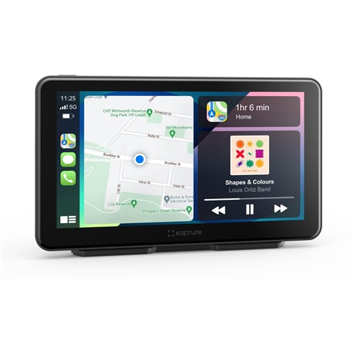 Kapture KPT-W72 Wireless 7' Apple Carplay Android Auto Navigation with Front & Rear Dash Camera