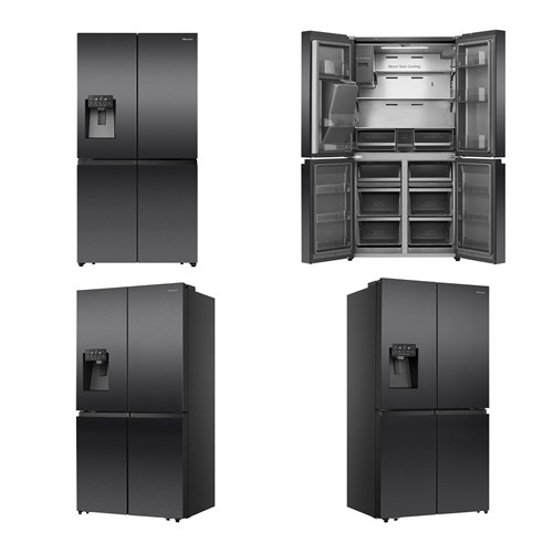 Hisense HRCD586TBWB 585L French Door Fridge (Black Steel)