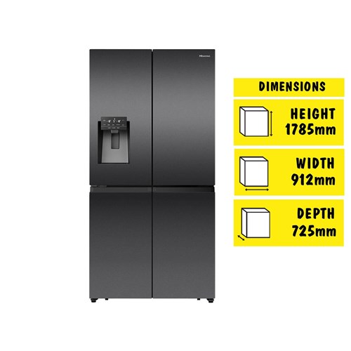 Hisense HRCD586TBWB 585L French Door Fridge (Black Steel)