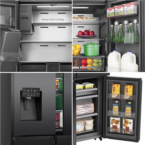 Hisense HRCD586TBWB 585L French Door Fridge (Black Steel)