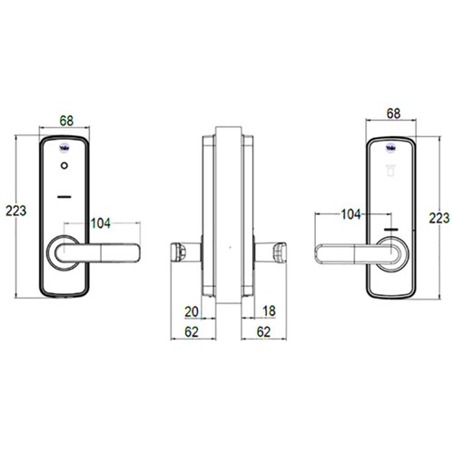 Yale Unity Entrance Lock (Matte Black)