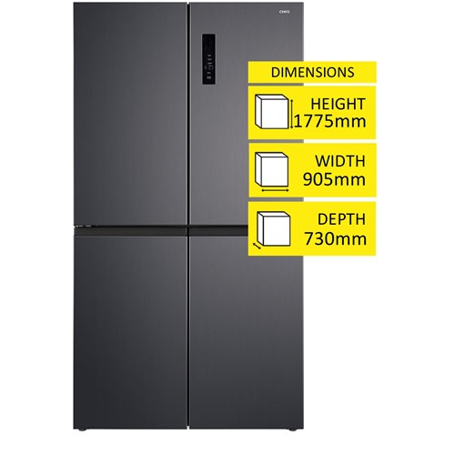 ChiQ CCD601NBS 601L French Door Fridge