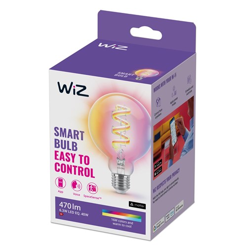 WiZ Colour & Tunable White G95 E27 Smart Bulb [Gen 2]