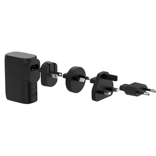 Belkin BoostCharge Hybrid Wall Charger 25W + Power Bank 5K with Travel Adapter Kit