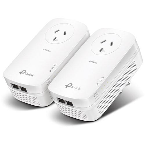 TP-Link AV2000 2-Port Gigabit Passthrough Powerline Starter Kit