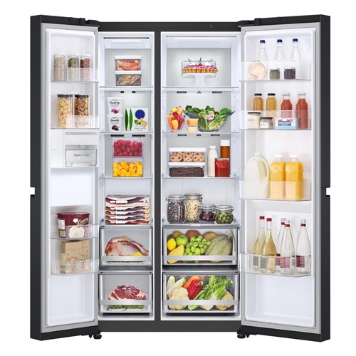 LG GS-B600MBL 655L Basic Side-by-Side Fridge (Matte Black)