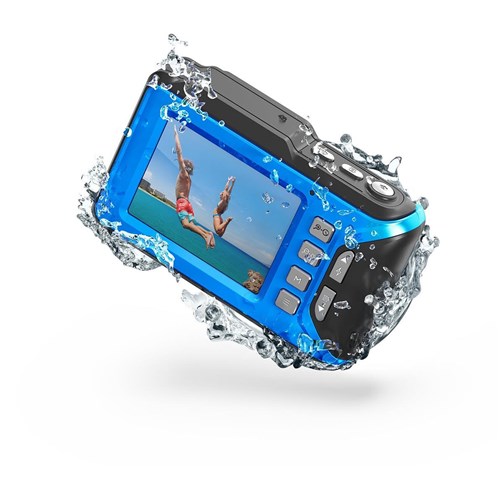 Zero-X Aqua Waterproof 4K UHD Digital Compact Camera (Blue)