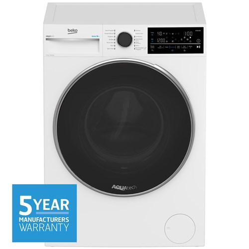 Beko BFLB124ADW 12kg Autodose Wifi Connected Front Load Washing Machine with Steam