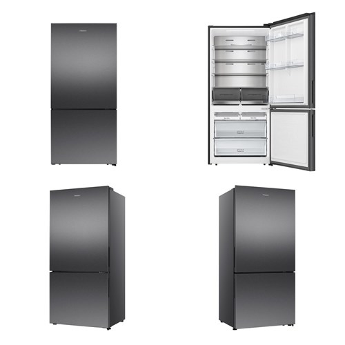 Hisense HRBM503E 503L Bottom Mount Fridge (Dark Stainless Steel)