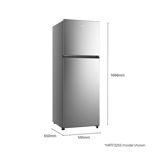 Hisense HRTF325S 326L Top Mount Fridge (Silver)