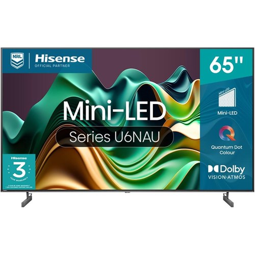 Hisense 65' U6NAU Mini-LED 4K QLED Smart TV [2024]