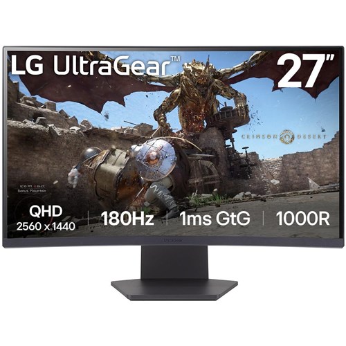 LG UltraGear GS60QC 27' QHD 180Hz Curved Gaming Monitor