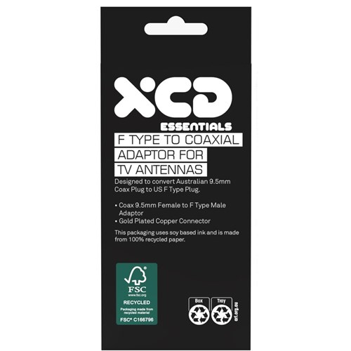 XCD F Type to Coaxial Adaptor for TV Antennas V2
