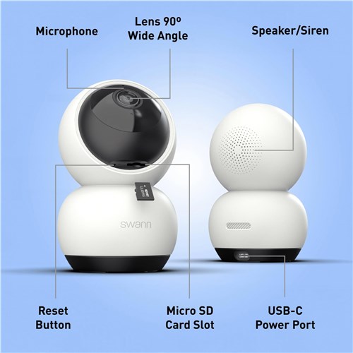 Swann EVO 2K Pan and Tilt Indoor WiFi Camera