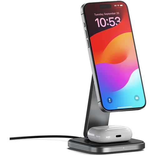 Satechi 2-in-1 Foldable QI2 Wireless Charging Stand