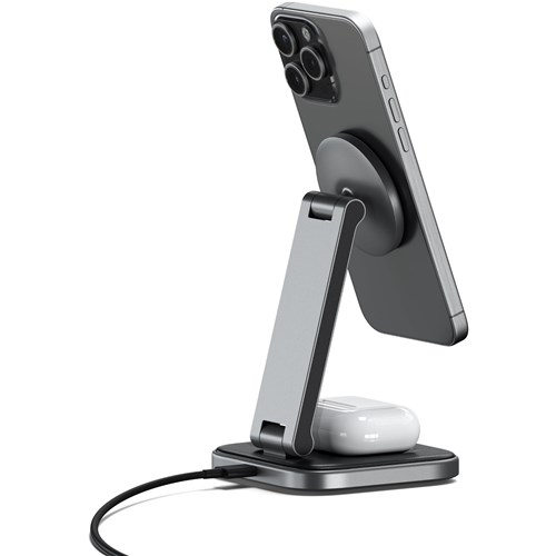 Satechi 2-in-1 Foldable QI2 Wireless Charging Stand