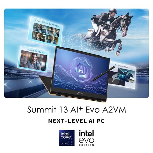 MSI Summit 13 AI+ Evo 13.3' FHD+ 2-in-1 Laptop (Intel Core Ultra 7) [1TB]