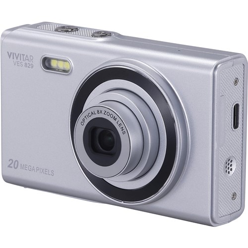 Vivitar 20MP Compact Digital Camera with 8x Optical Zoom (Silver)