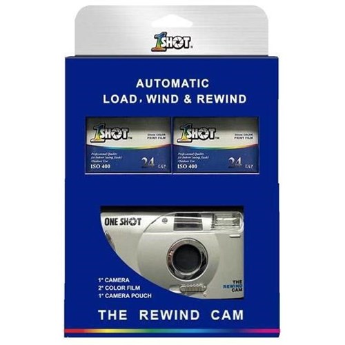 OneShot The Rewind Cam 35mm Motorised Film Camera with Flash