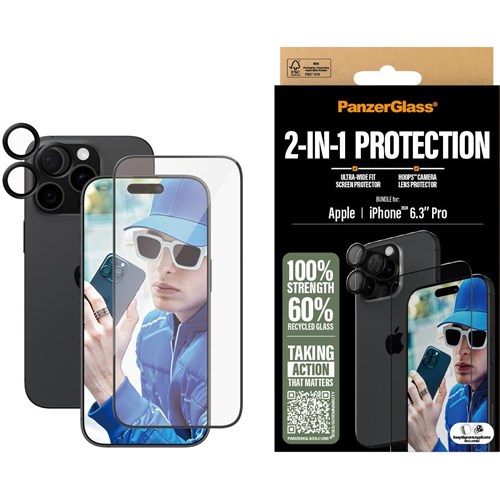 PanzerGlass 2-in1 Bundle for iPhone 16 Pro