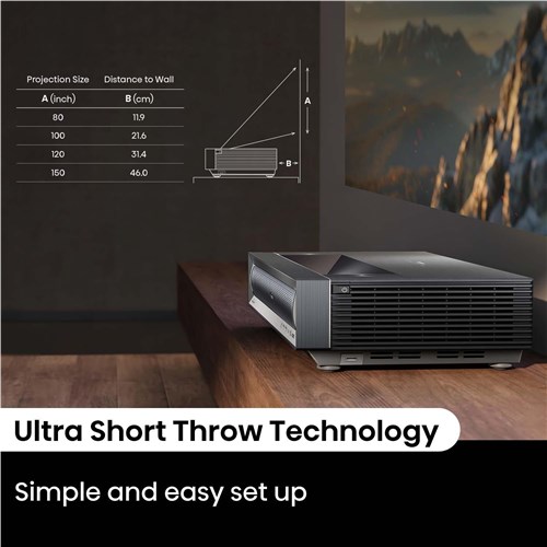Hisense TriChroma Laser Cinema PX3 4K Ultra Short Throw Smart Projector