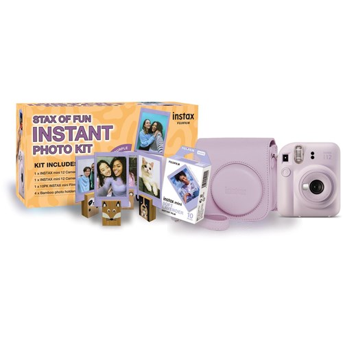 Fujifilm Instax Mini 12 Stax Of Fun Instant Photo Kit (Lilac Purple)