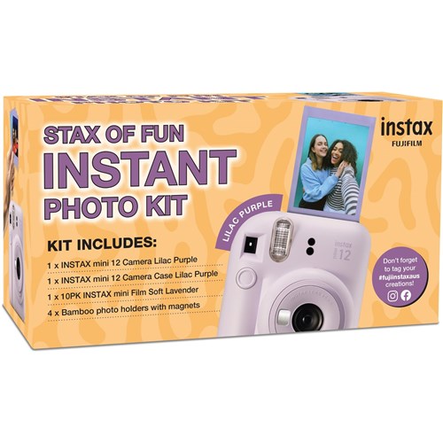 Fujifilm Instax Mini 12 Stax Of Fun Instant Photo Kit (Lilac Purple)