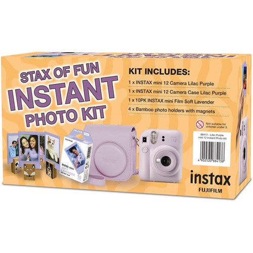 Fujifilm Instax Mini 12 Stax Of Fun Instant Photo Kit (Lilac Purple)