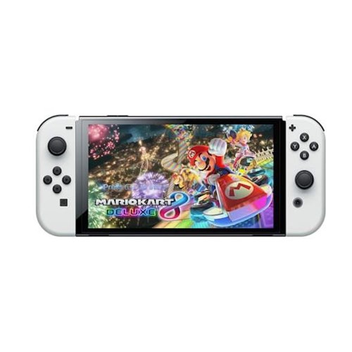 Nintendo Switch OLED Model White Mario Kart 8 Deluxe + NSO 12 Months Hardware Bundle