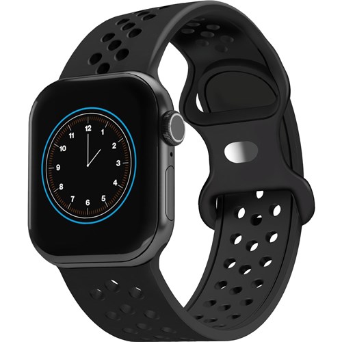 Cygnett SportsBand for Apple Watch 3/4/5/6/7/8/9/10/SE [42/44/45/46mm] Ultra 1-2 49mm (Black)