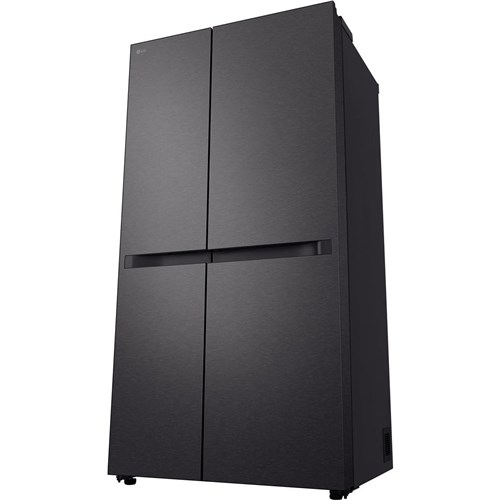 LG - GS-B599MBL 664L Flat Door Side by Side Fridge in (Matte Black)