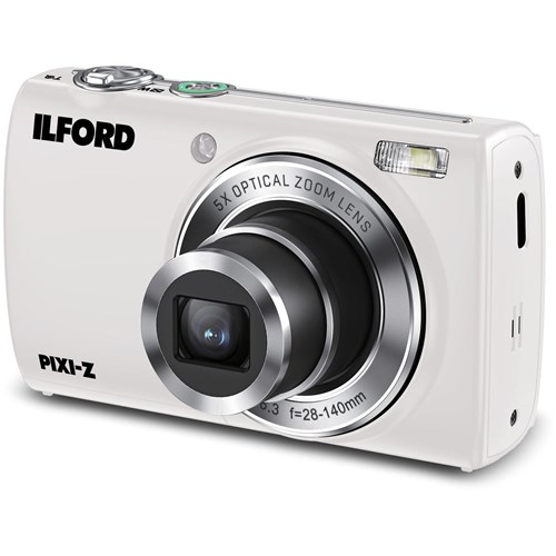 Ilford PIXI-Z 5x Zoom Digital Compact Camera (White)