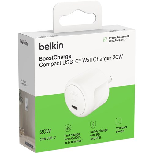 Belkin BoostCharge Compact USB-C Wall Charger 20W