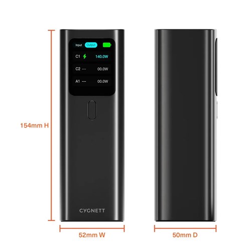 Cygnett HighPWR 27K mAH 148W Laptop Power Bank with Case (Black)