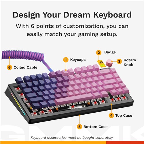 Glorious GMMK 3 75% Prebuilt Wired Gaming Keyboard (Black)
