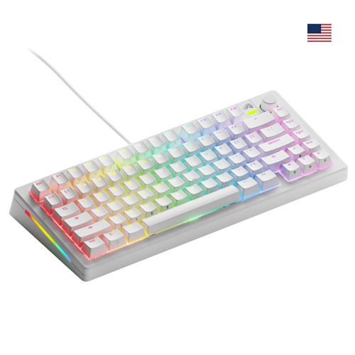 Glorious GMMK 3 75% Prebuilt Wired Gaming Keyboard (White)