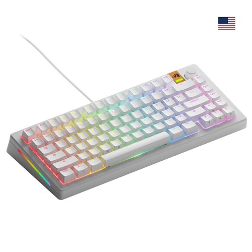 Glorious GMMK 3 HE 75% Prebuilt Wired Gaming Keyboard (White)