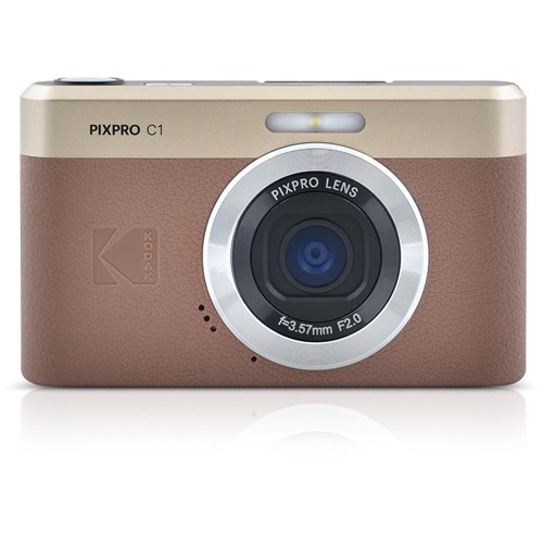 Kodak Pixpro C1 Digital Camera with MicroSD Card Bundle (Brown)