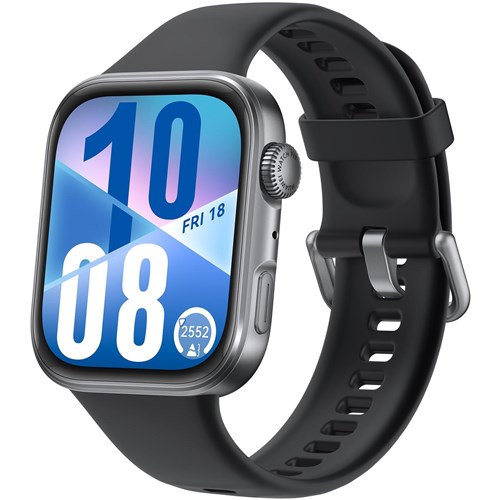 Huawei Fit 4 Matt Black Aluminium Case Watch (Black Fluoroelastomer Strap)