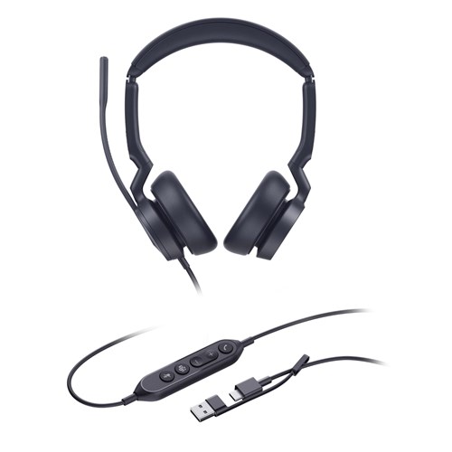 Yealink UH46-D-MS-C/A UH46 Wired MS Stereo Headset USB-C/A (Black)