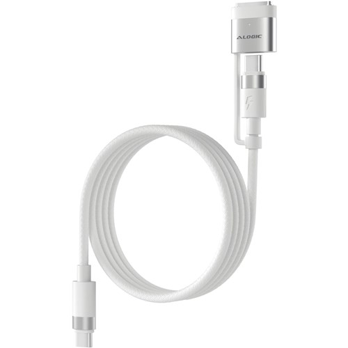 ALOGIC SnapSafe USB-C to C and MagSafe 3 Charge Cable 2m (White)