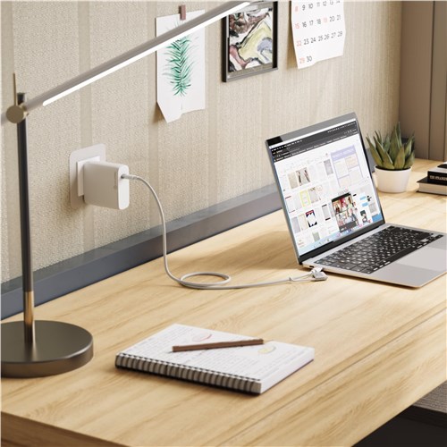 ALOGIC SnapSafe USB-C to C and MagSafe 3 Charge Cable 2m (White)